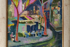 Кафене , маслени бои/платно , 30/30 см