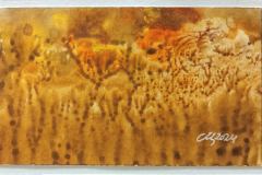 Топла есен, 2024г., акварел, 10/17 см