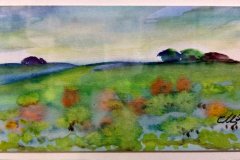 Край с.Ботево, акварел, 10/20 см