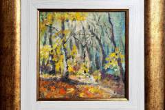 В парка , маслени бои/платно , 20/20 см